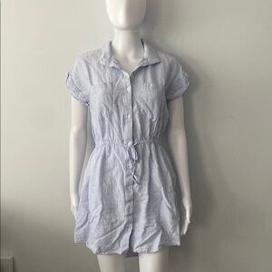 Japna Blue Striped Mini Dress